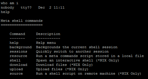 Meta Shell Commands
