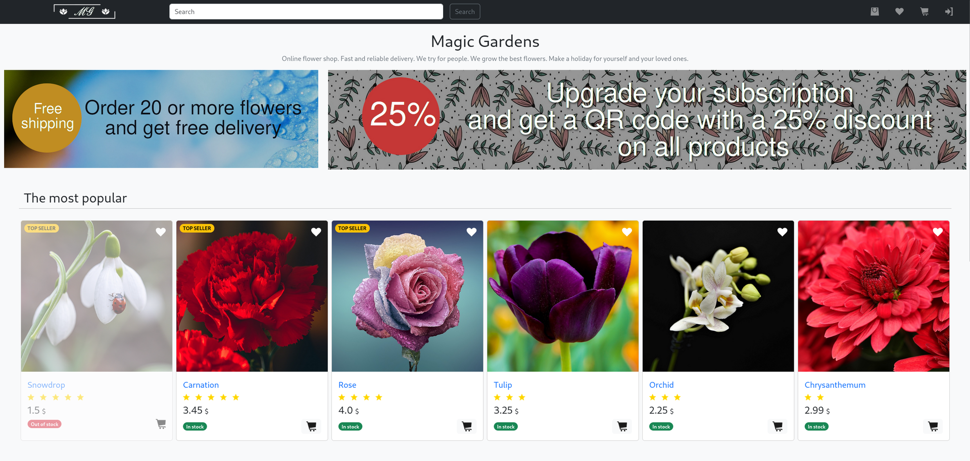 MagicGardens Website